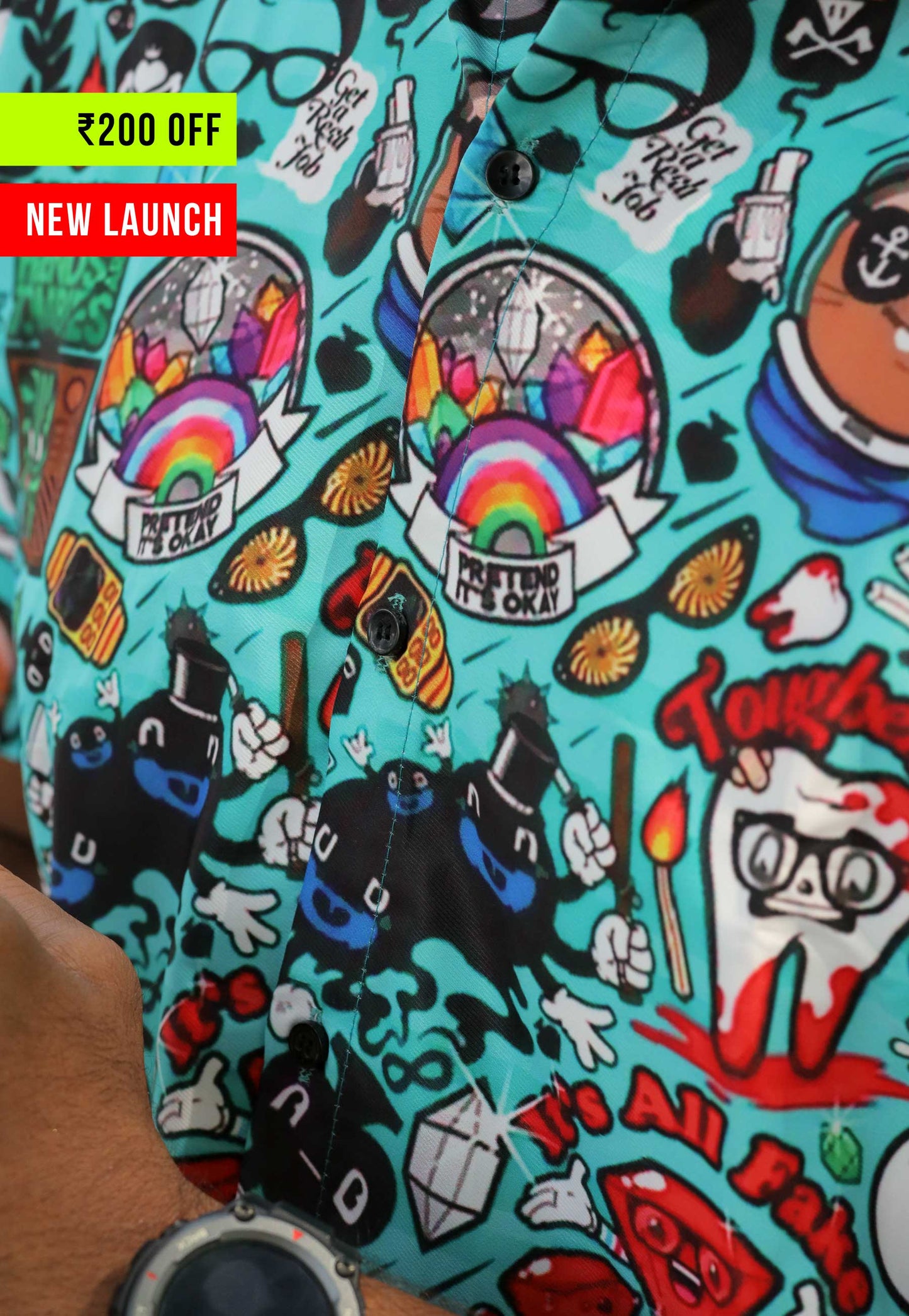 Fashion Graffiti Designed - Unisex Printed Shirts