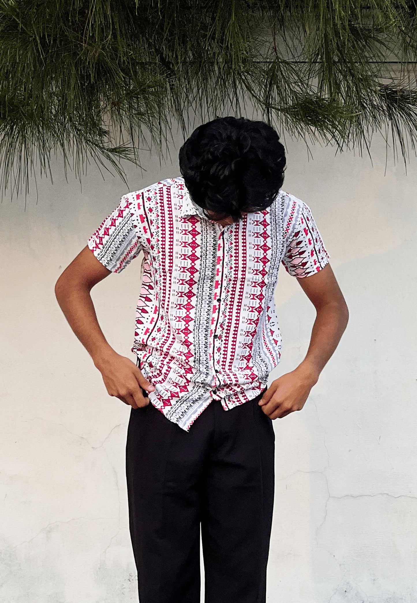 Red Pattern Designed - Unisex Printed Shirts