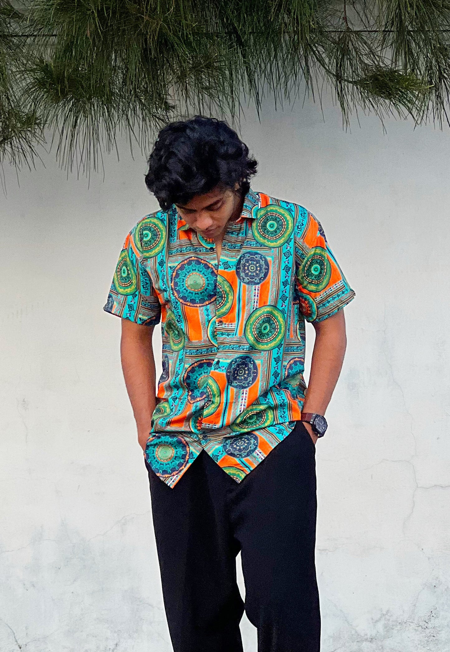 Green Geometric Designed - Unisex Printed Shirts