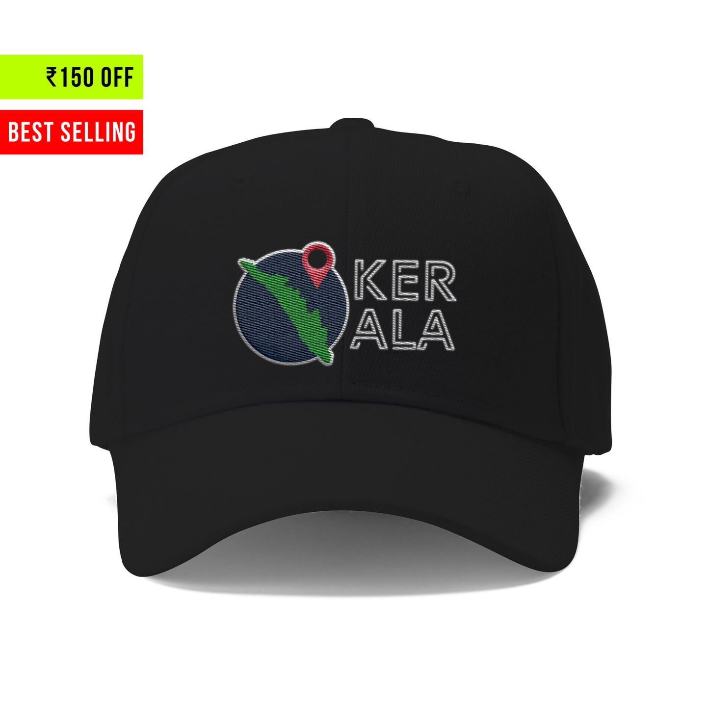 Map of Kerala - Black Cap
