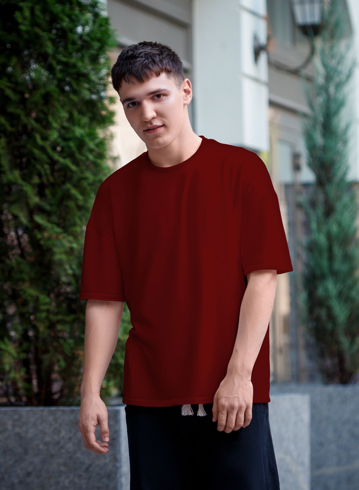 Plain Maroon - Unisex Oversized T-Shirt