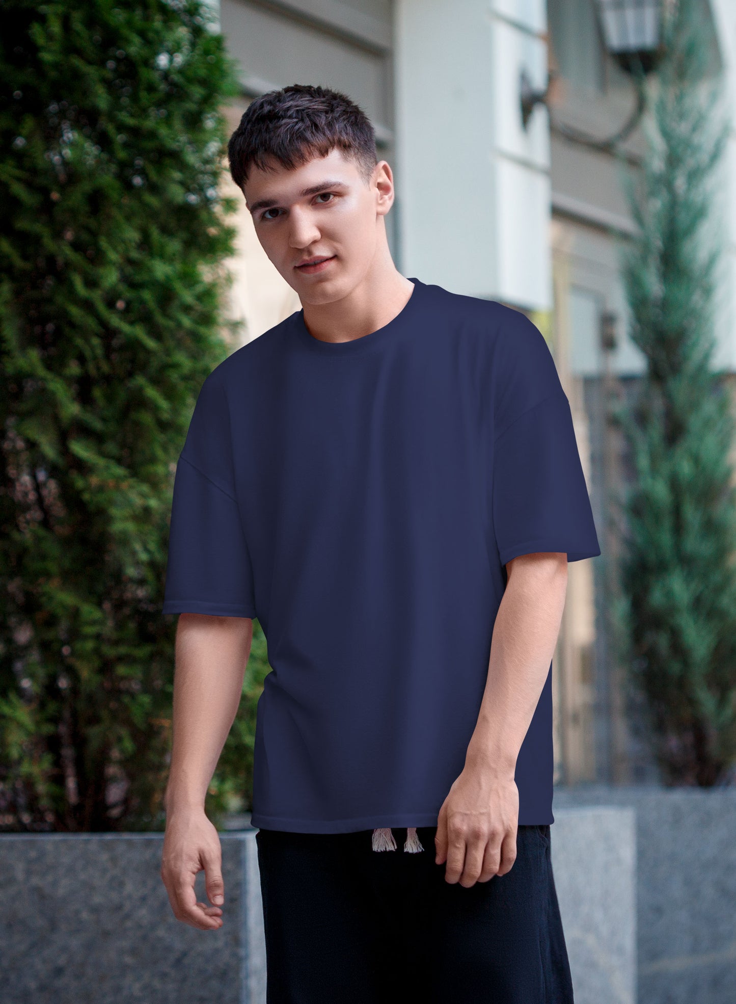 Plain Navy Blue - Unisex Oversized T-Shirt