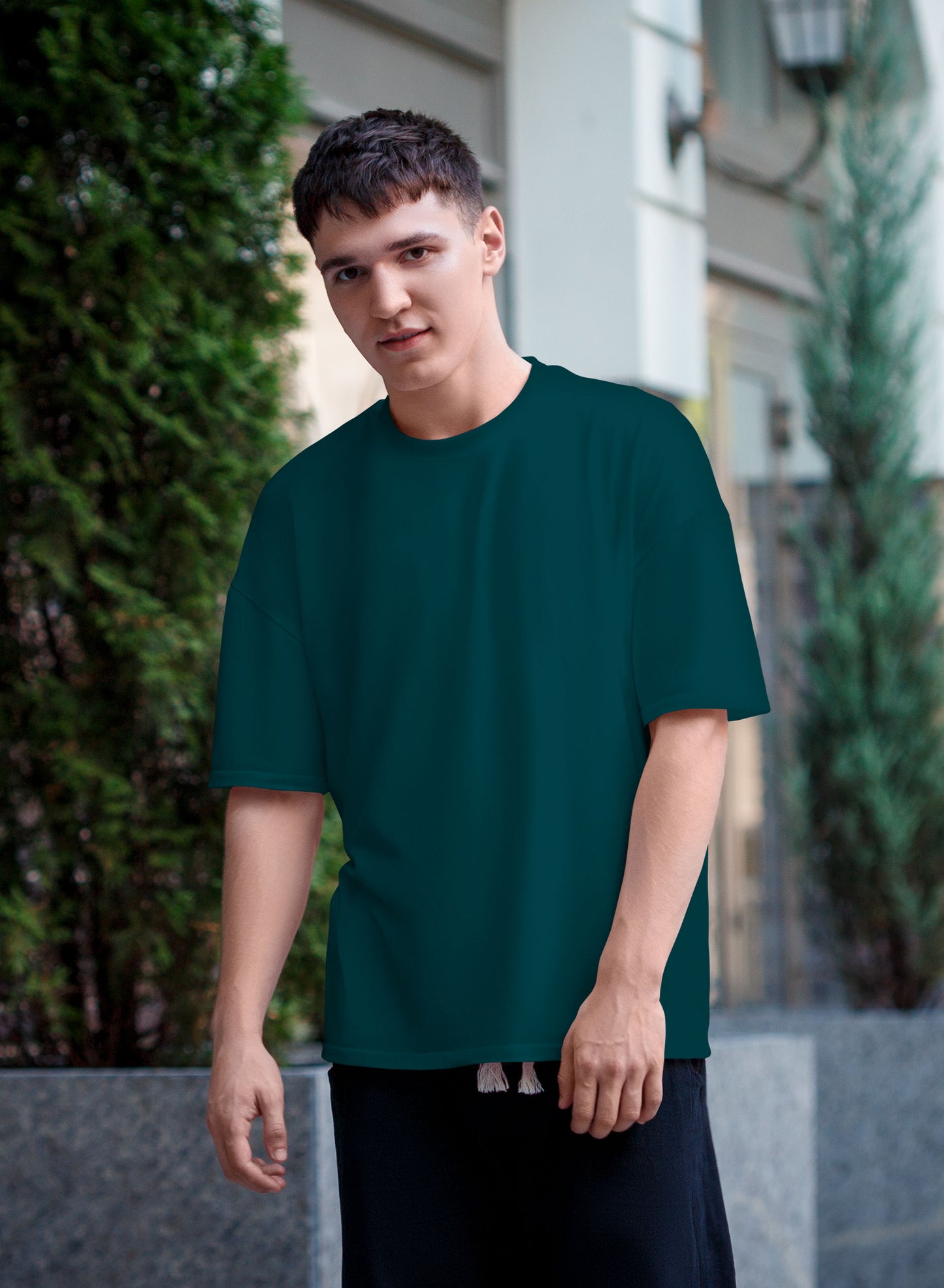 Plain Petrol Blue - Unisex Oversized T-Shirt