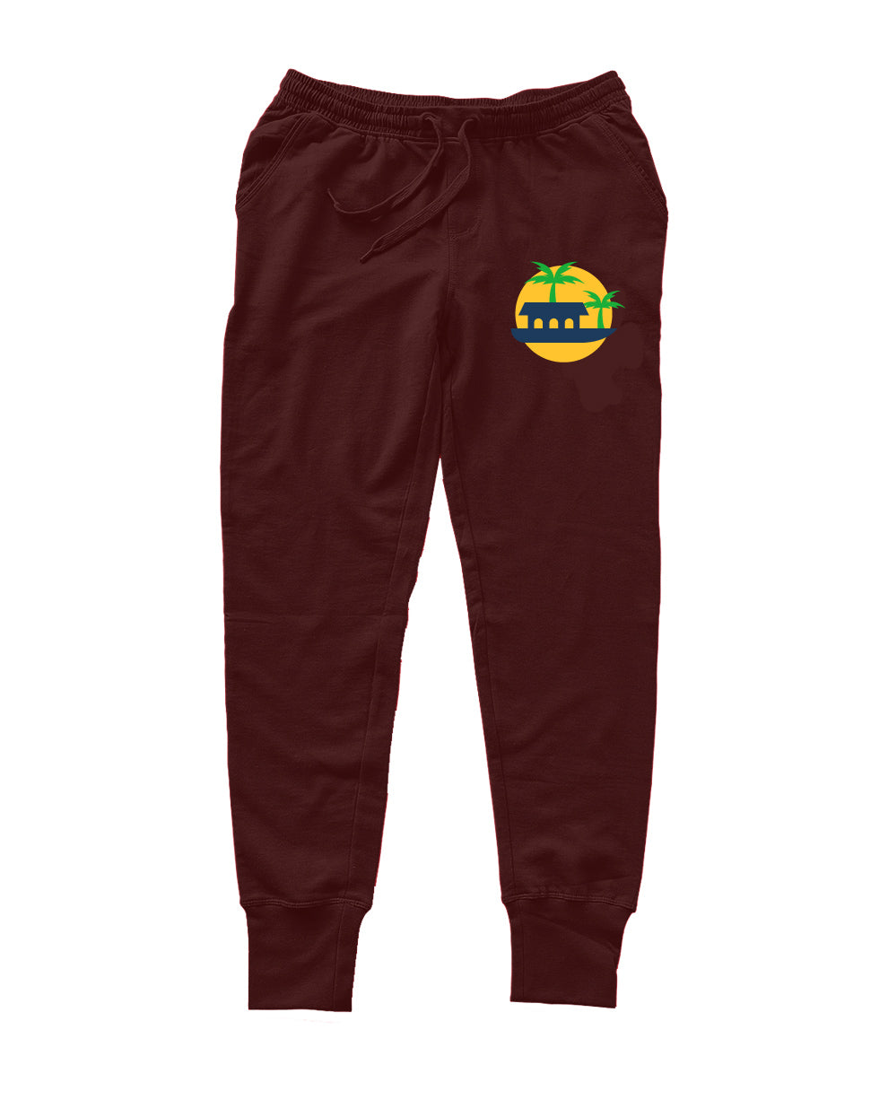 Scenery - Maroon Unisex Joggers
