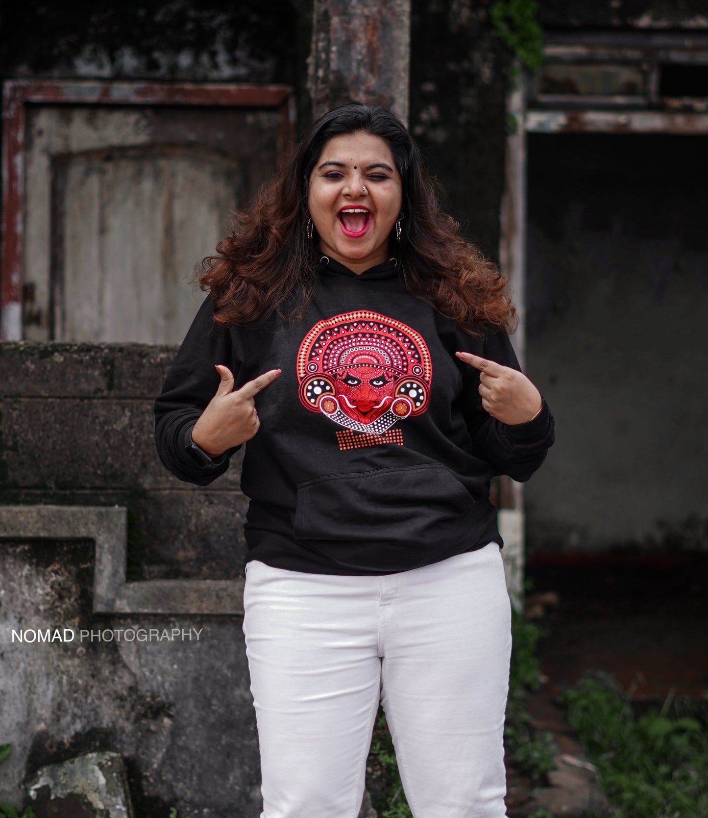Theyyam Art Designed - Black Unisex Hoodie