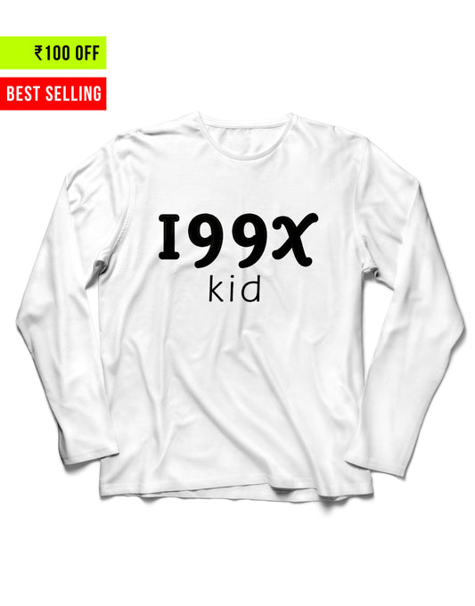 90's Kid - White Unisex Full Sleeve Tshirt