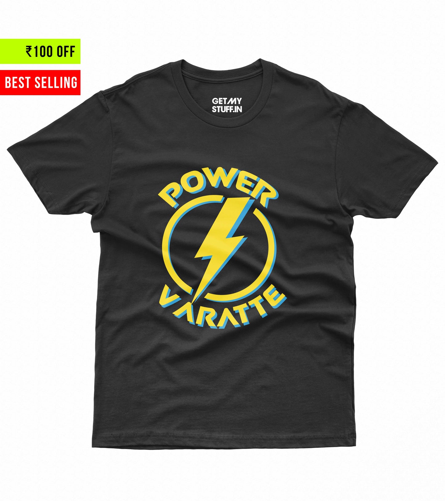 Power Varatte - Pure Black Unisex Tshirt
