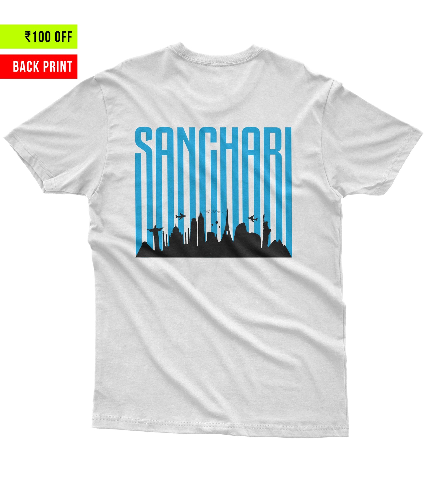 Sanchari - White Unisex Tshirt