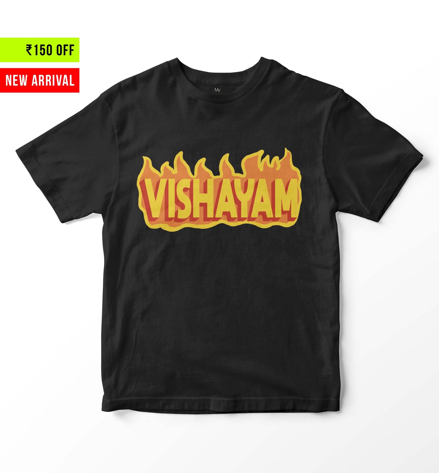 Vishayam - Pure Black Kids Tshirt