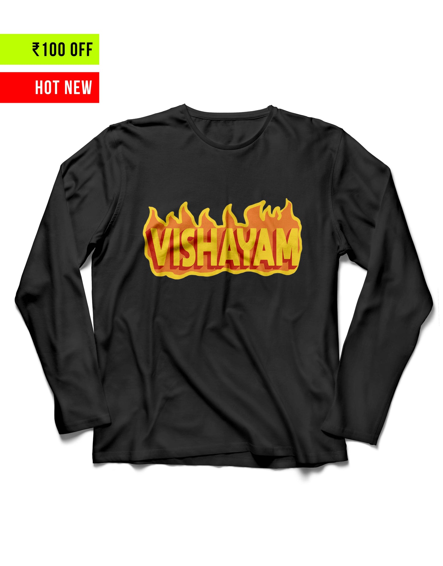 Vishayam - Black Unisex Full Sleeve Tshirt