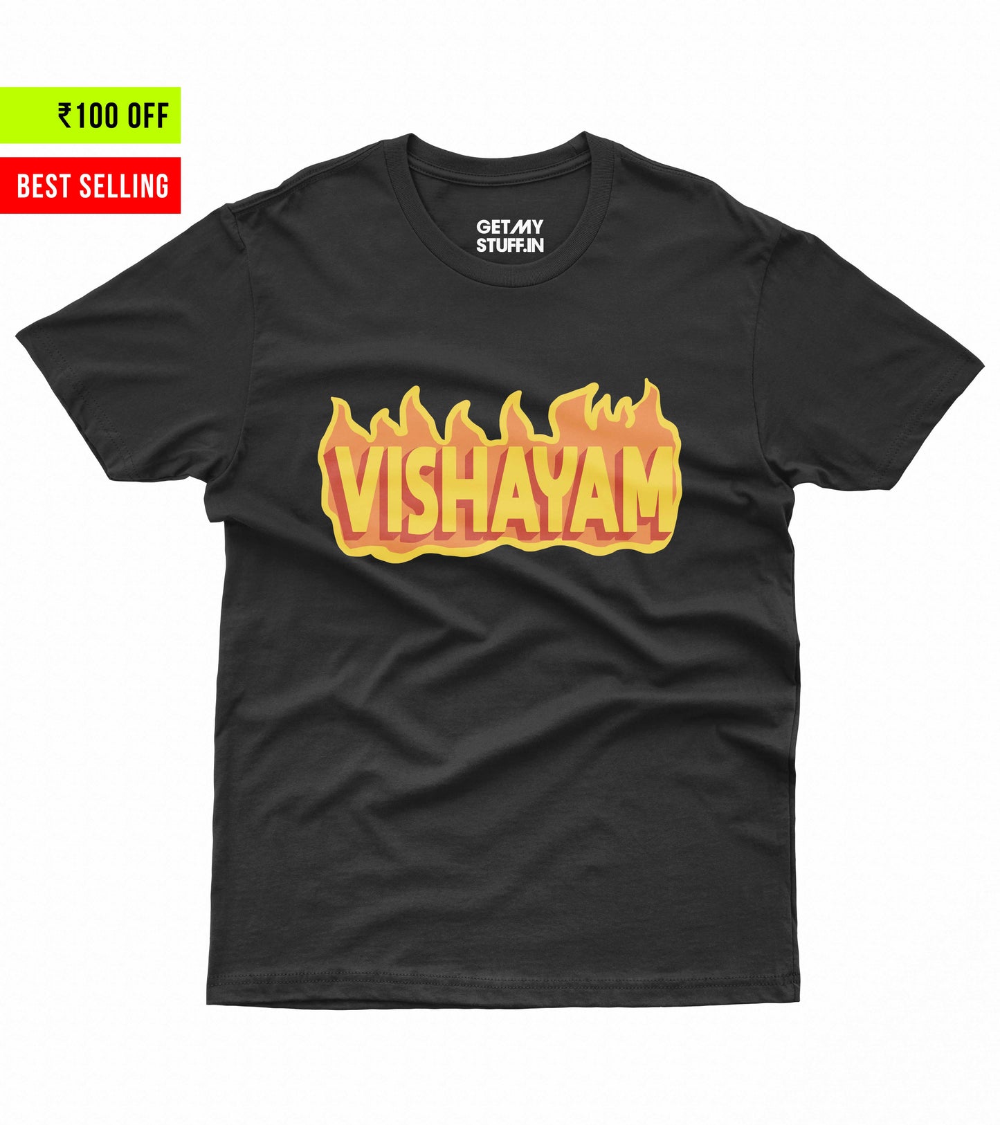 Vishayam - Black Unisex Tshirt