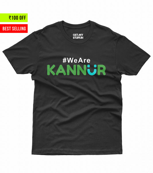 We Are Kannur Official - Black Unisex Tshirt