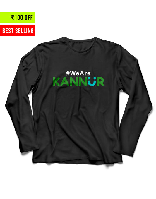 We Are Kannur Official - Black Unisex Full Sleeve Tshirt