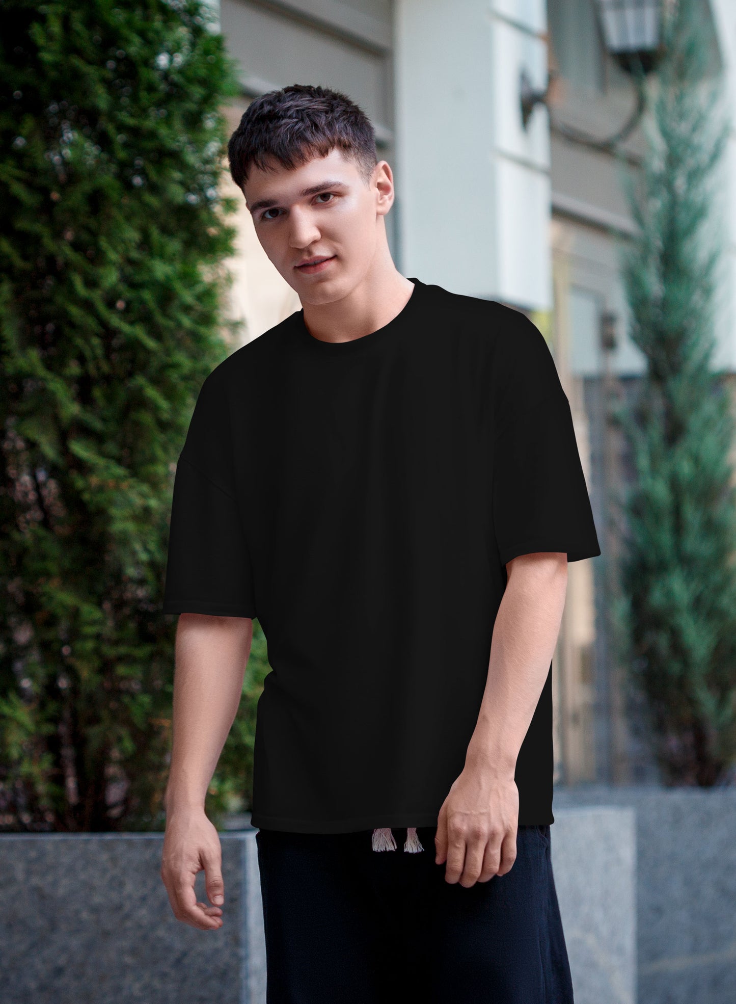Plain Black - Unisex Oversized T-Shirt