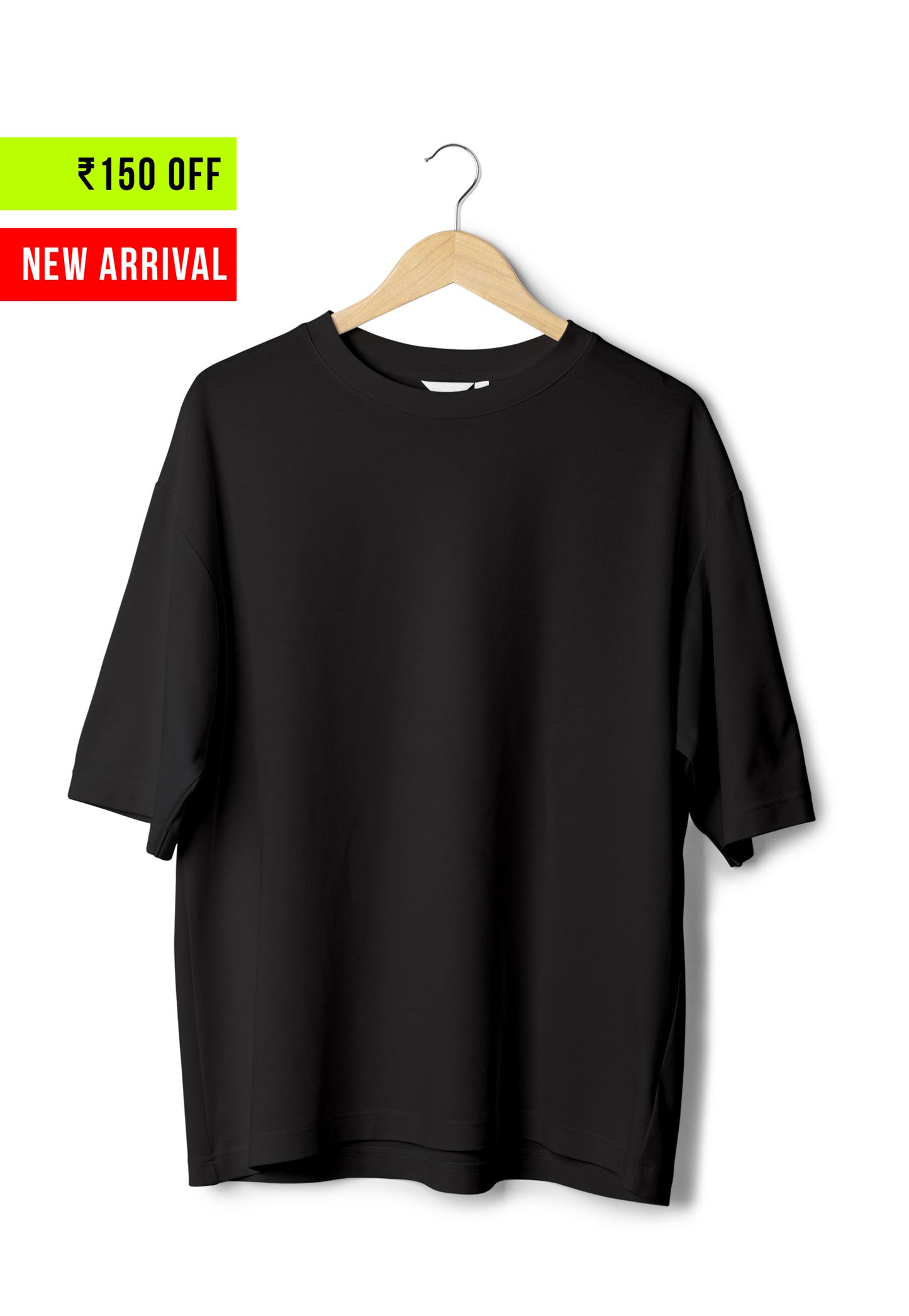 Plain Black - Unisex Oversized T-Shirt