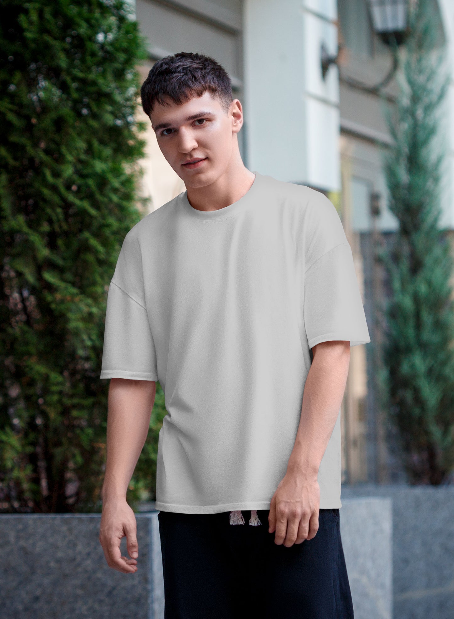 Plain Grey - Unisex Oversized T-Shirt