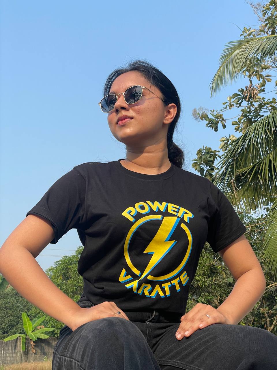 Power Varatte - Pure Black Unisex Tshirt