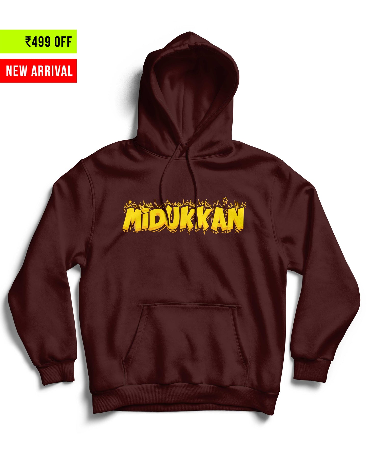 Midukkan Midukki Couple Combo - Maroon Unisex Hoodie