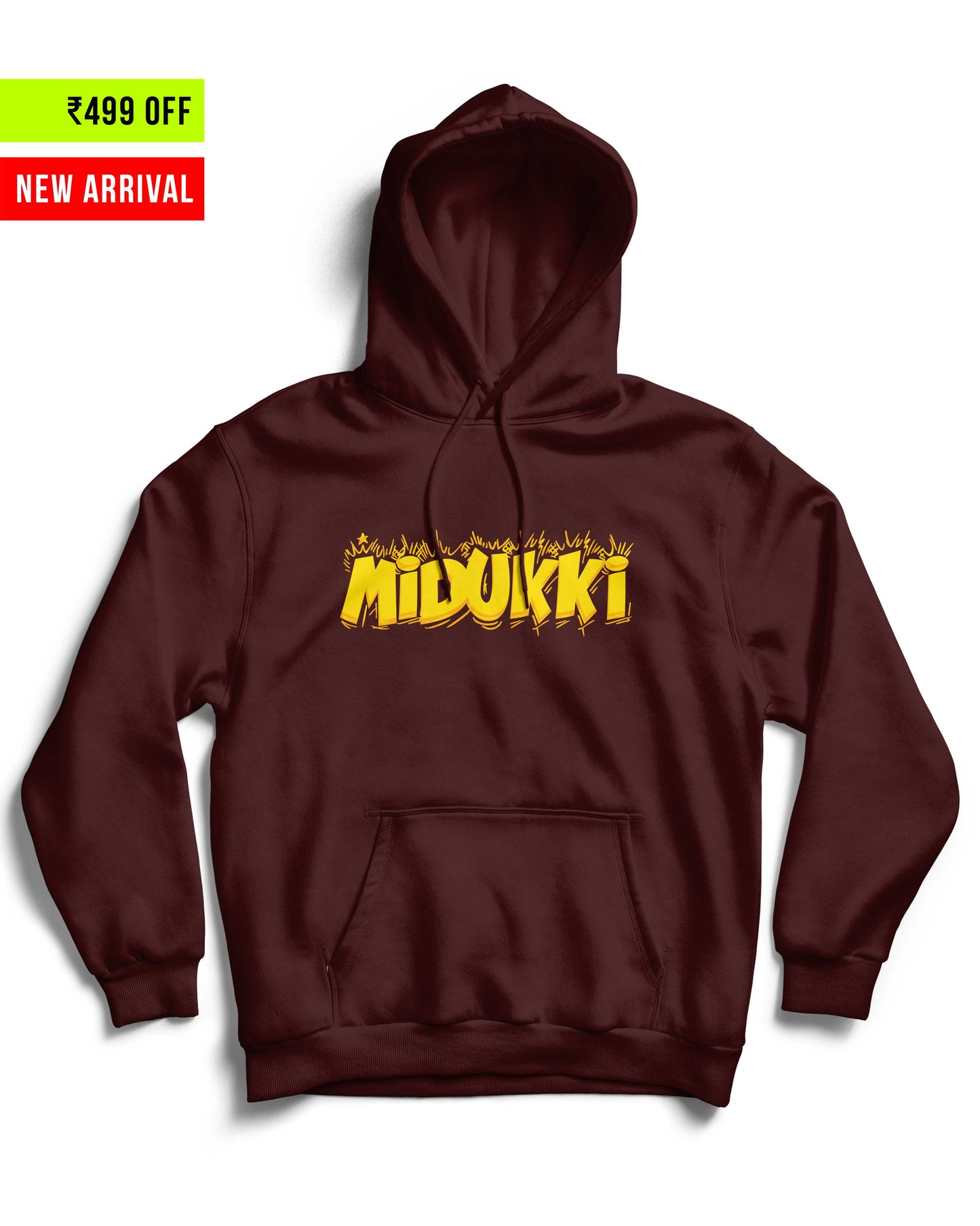 Midukkan Midukki Couple Combo - Maroon Unisex Hoodie