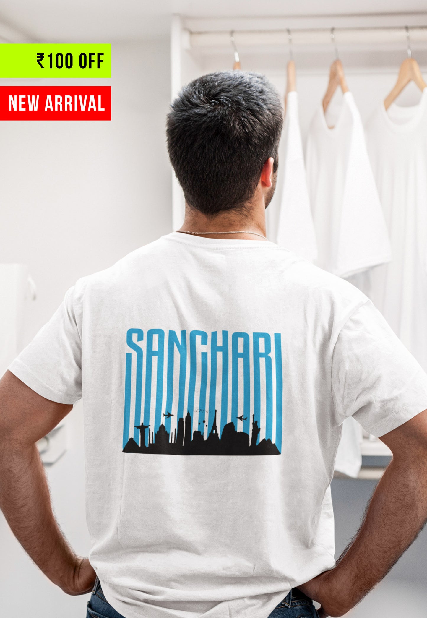 Sanchari - White Unisex Tshirt