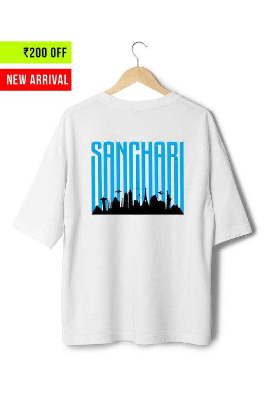 Sanchari - Oversized White T-Shirt