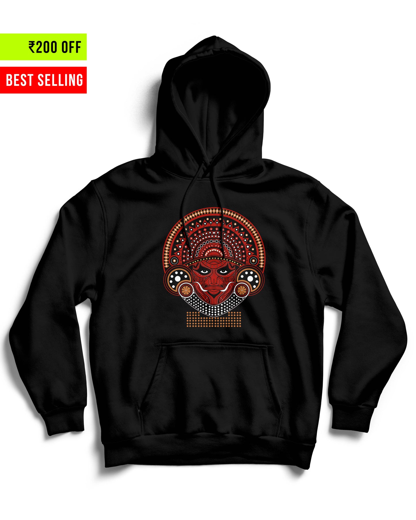 Theyyam Art Designed - Black Unisex Hoodie