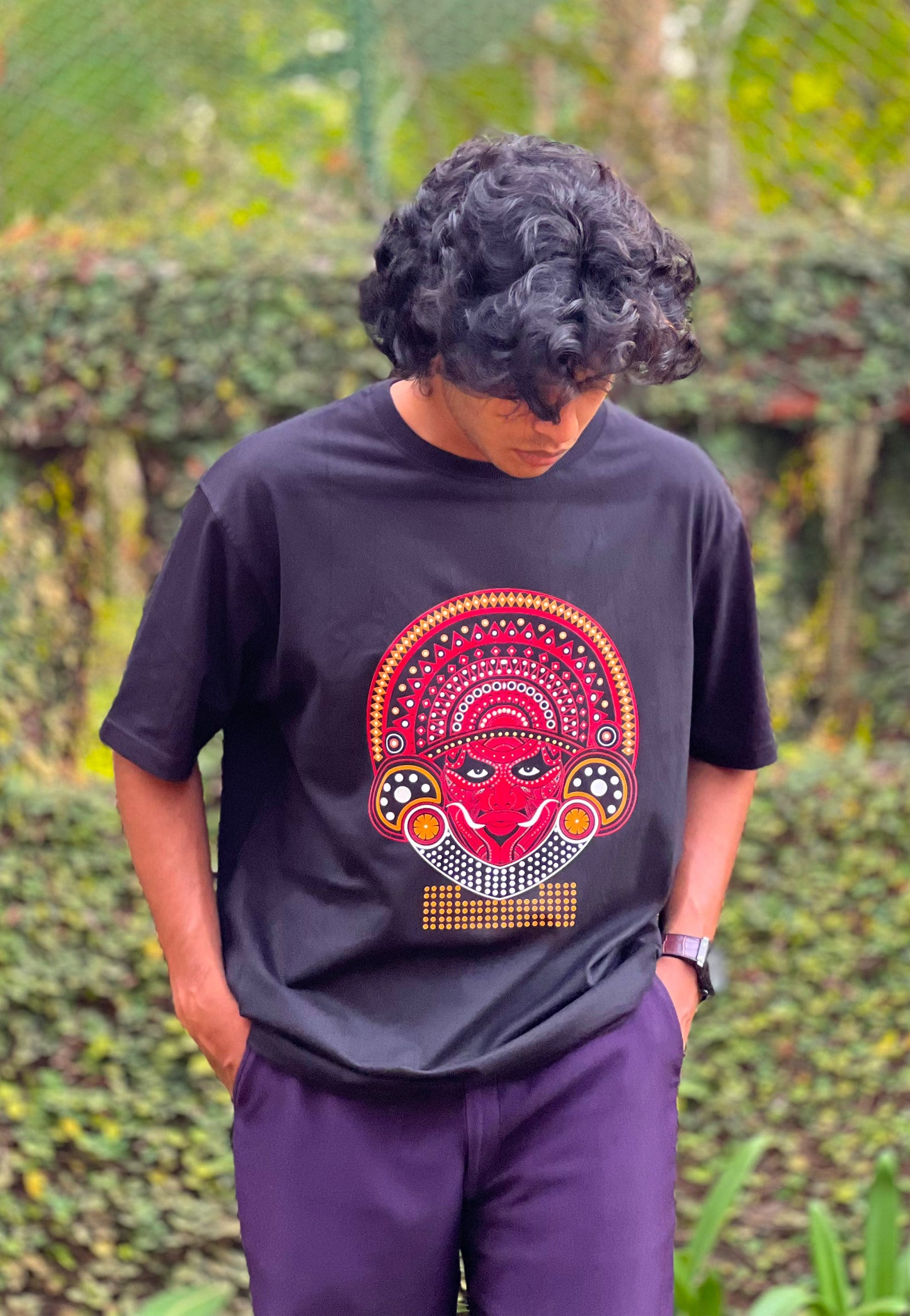 Theyyam Art Designed - Black Unisex Tshirt